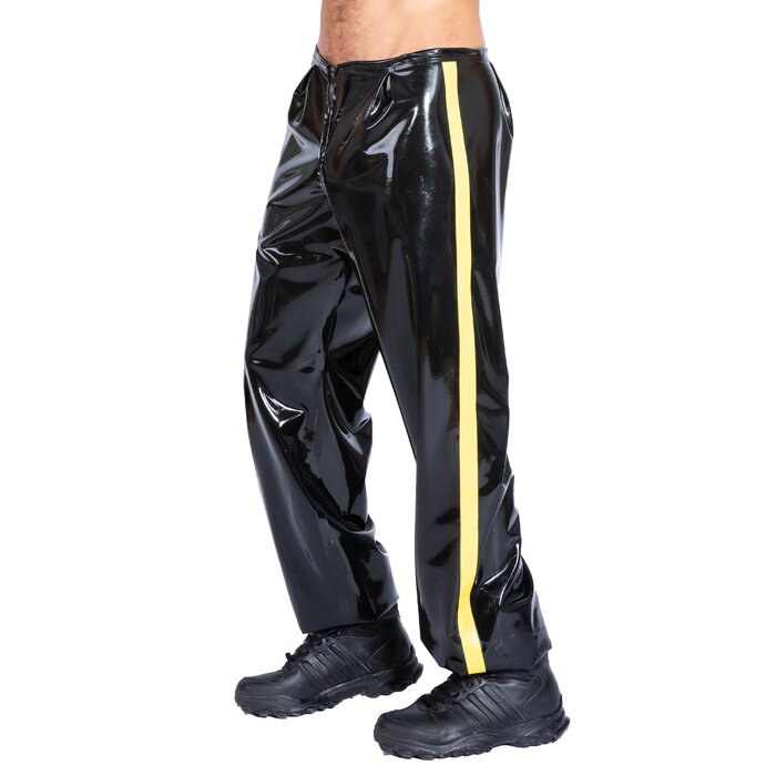 Latex Tracksuit Bottoms Black/Yellow