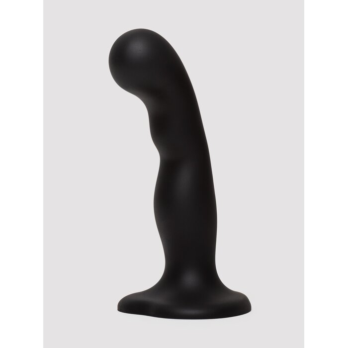 Strap-On-Me Soft Touch Silicone G-Spot and P-Spot Dildo 6 Inch - Black