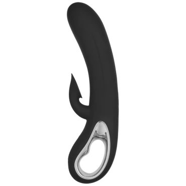 Deeply Deluxe Black Silicone Rabbit Suction Vibrator