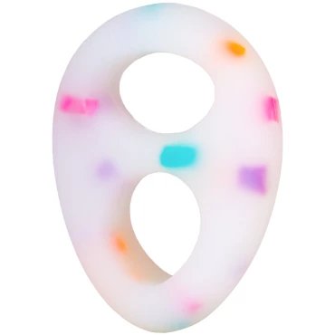 Confetti Multicolour Silicone Double Cock Ring