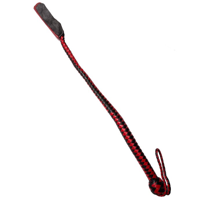 Red & Black Leather Diamond Hunter Whip