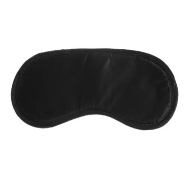 Dare Black Satin Plush Blindfold Mask
