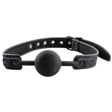 Quietude Black Silicone Ball Gag
