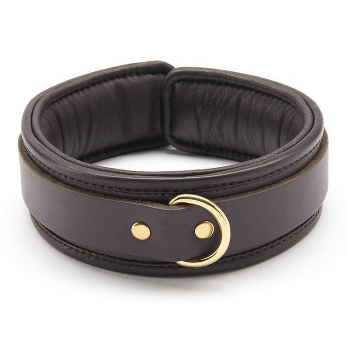 Coco de Mer Brown Leather Collar