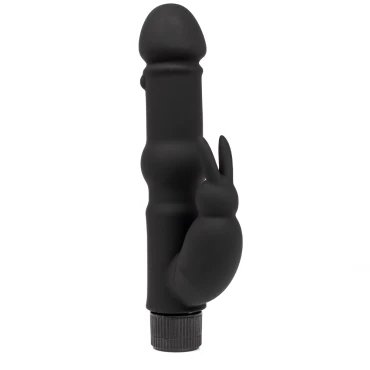Peak Pleasure Black Silicone Rabbit Vibrator