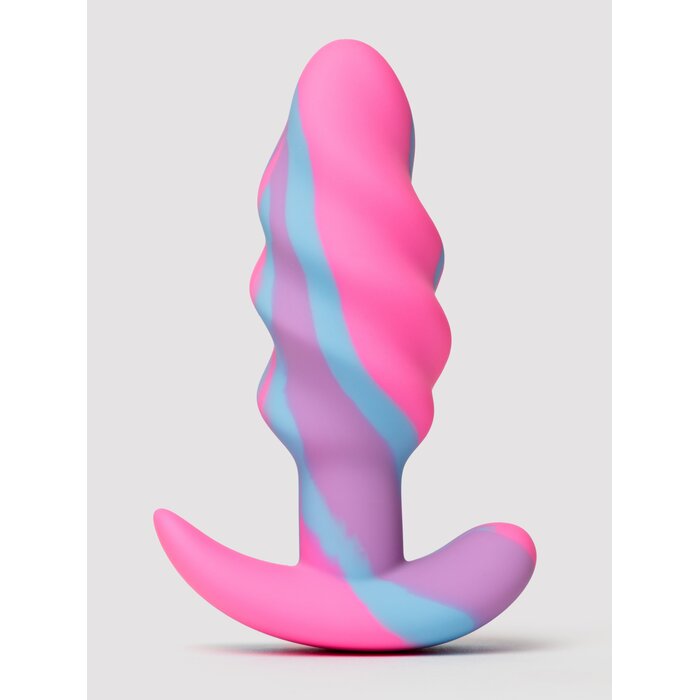 Creature Cocks Unicorn Swirl Small Silicone Butt Plug - Pink