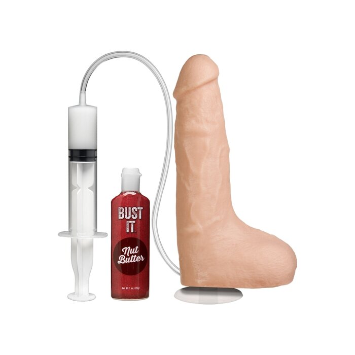 Bust It - Squirting Realistic Cock - With Removable Vac-U-Lock™ Suction Cup - Vanilla