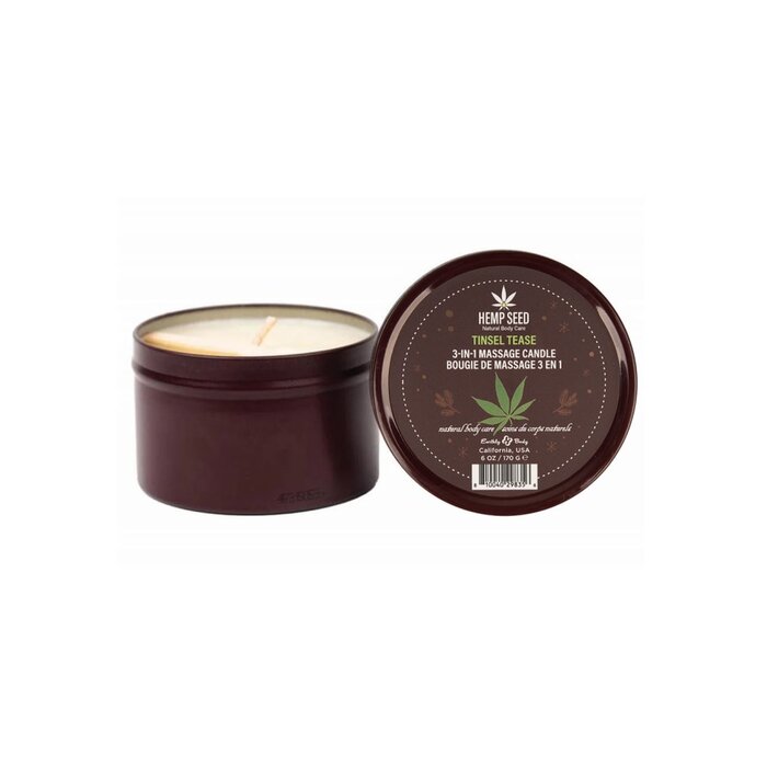 Hemp Seed 3-In-1 Massage Candle - Tinsel Tease