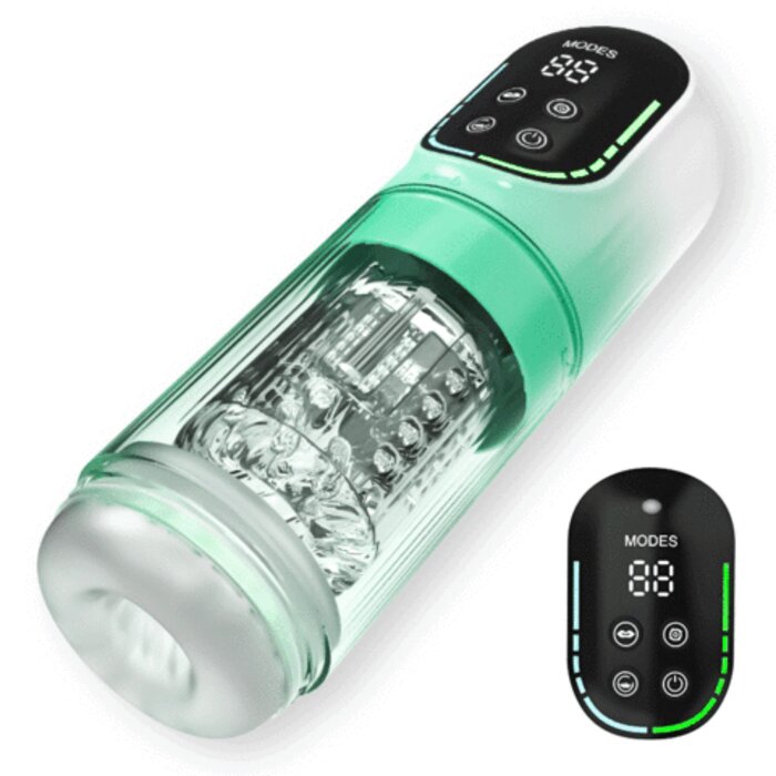 Heaven - 4 in 1 Dual Egg Vibrator Rotating Thrusting Suction Masturbator Adult