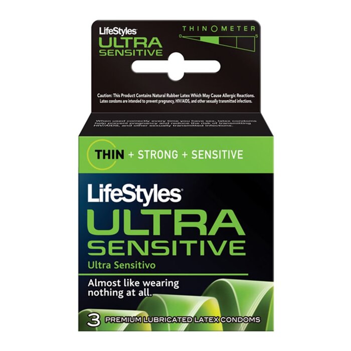 Lifestyles Ultra Sensitive Condoms - 3 Pack