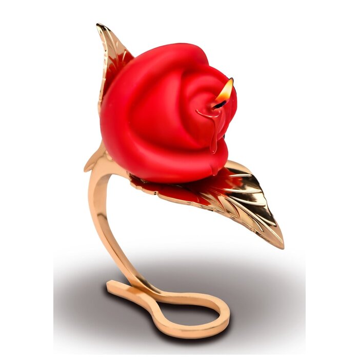 Burning Passion Rose Candle with Holder