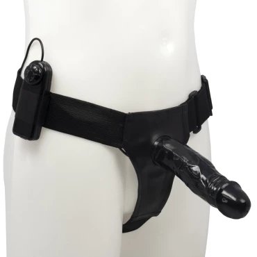 Night Prowler Unisex Hollow Strap-On Vibrator - 6 Inch