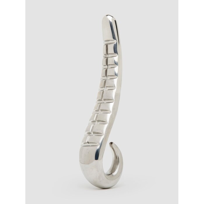 Devil's Tongue Stainless Steel Dildo - Silver