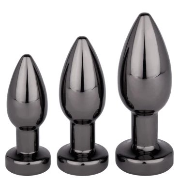 Forged Fury Gunmetal 7-Speed Vibrating Butt Plug - LARGE