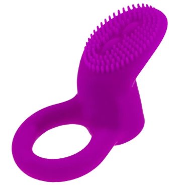Brush Touch Silicone Textured Vibrating Cock Ring