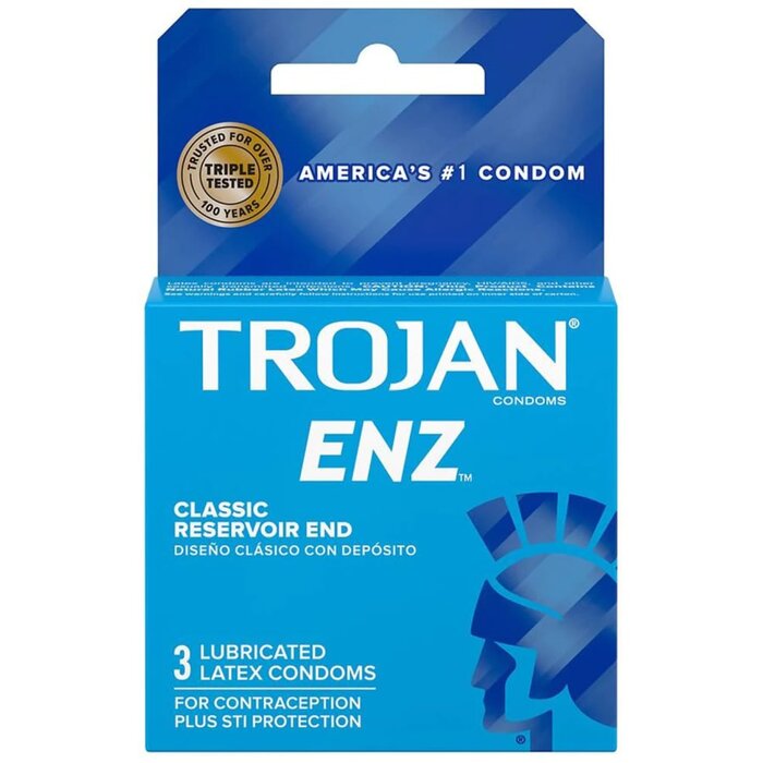 Trojan ENZ Premium Lubricant Condoms - 3 Pack