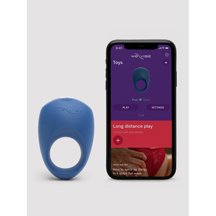 We-Vibe Pivot App Controlled Rechargeable Vibrating Cock Ring - Blue