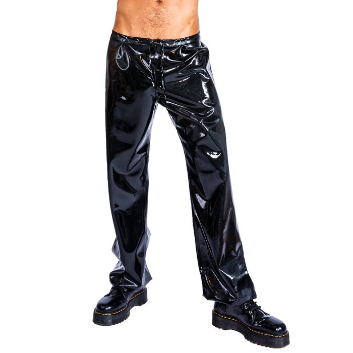 Latex Tracksuit Bottoms Black