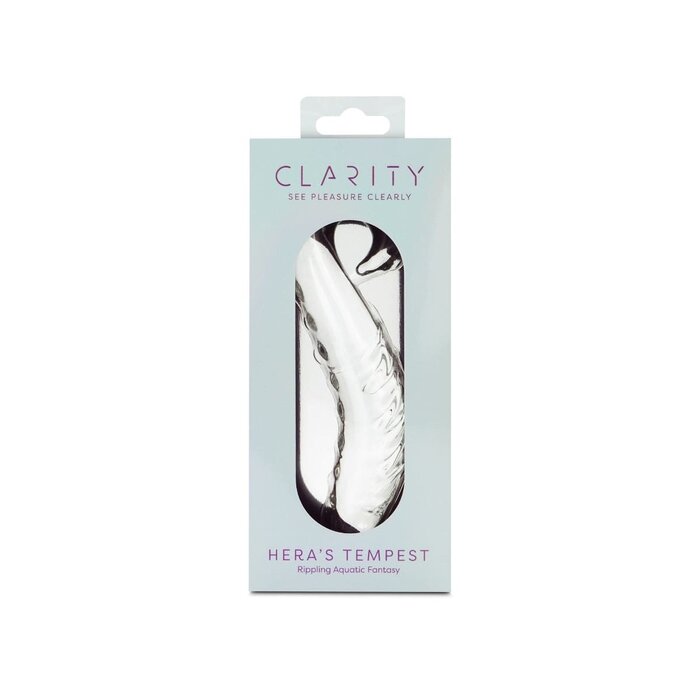 Clarity Heras Tempest Curved Glass Dildo with Handle: 5.5 Inch G-Spot and Prostate Pleasure