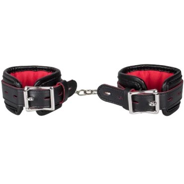 Locked In Lust Black & Red Padlocked Handcuffs