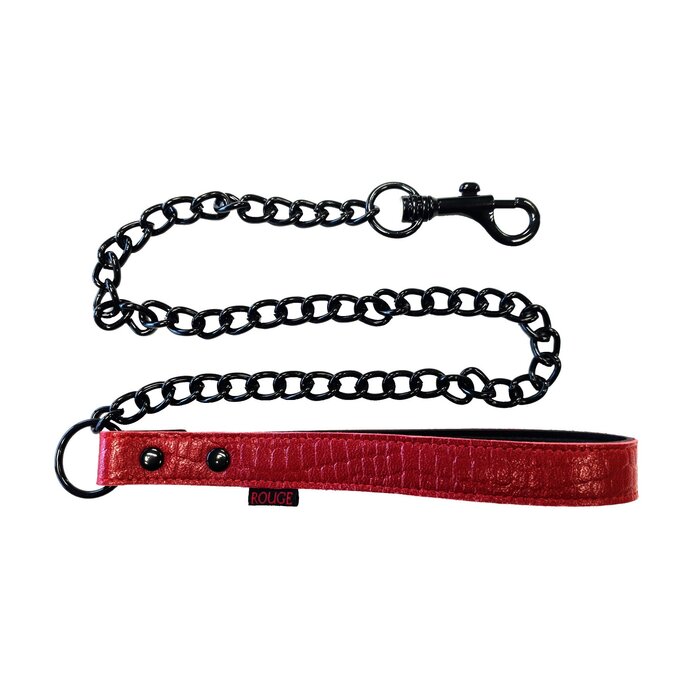 Burgundy Anaconda Print Lead