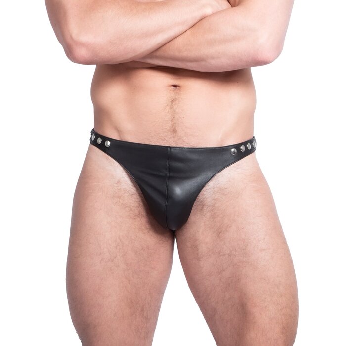Slim Laced Back Leather Jock - One Size