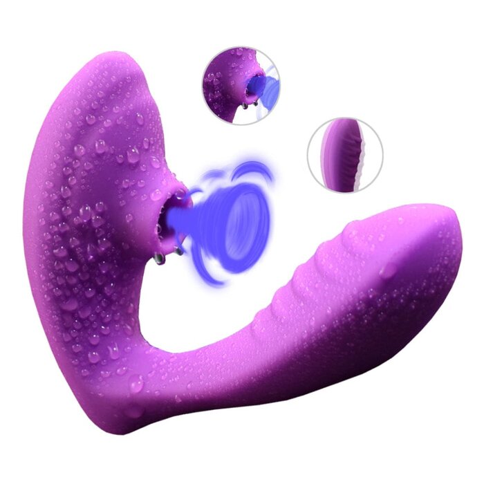 Clitoral Sucking G Spot Vibrator 10 Mode Silicone Purple