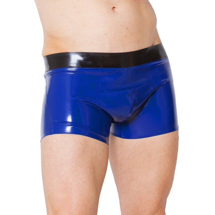 Blue & Black Ultimate Latex Shorts
