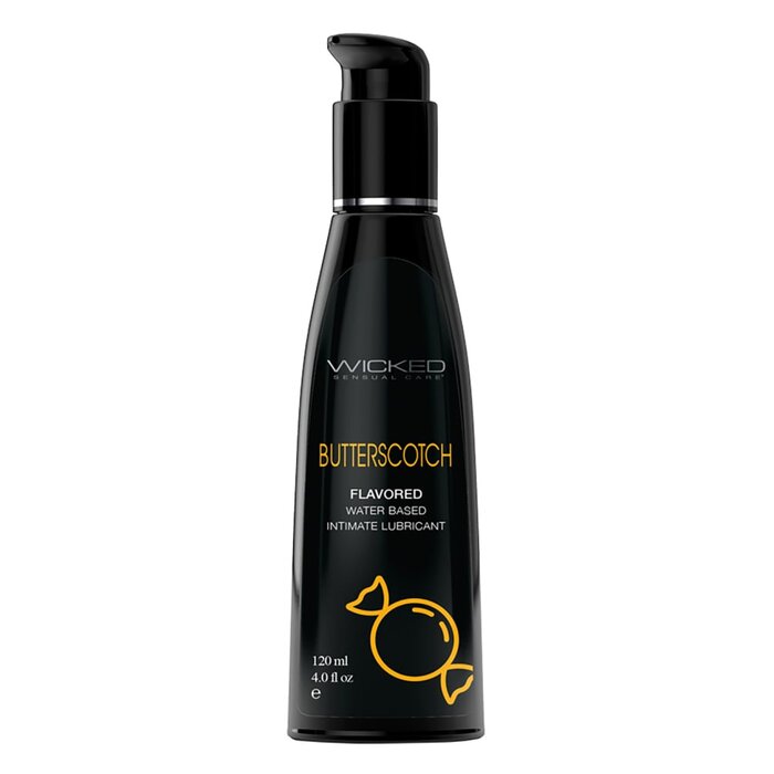 Wicked Sensual Care Water-Based Flavored Lubricant - Butterscotch - 4 oz.