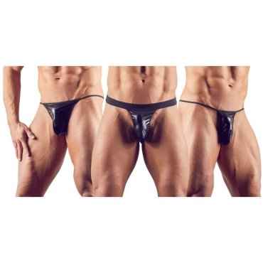 Svenjoyment Wet Look 3 Pack Jock Strap & G-Strings