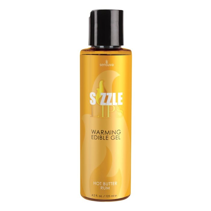 Sizzle Lips Edible Warming Gel - Hot Butter Rum - 4.2 oz.