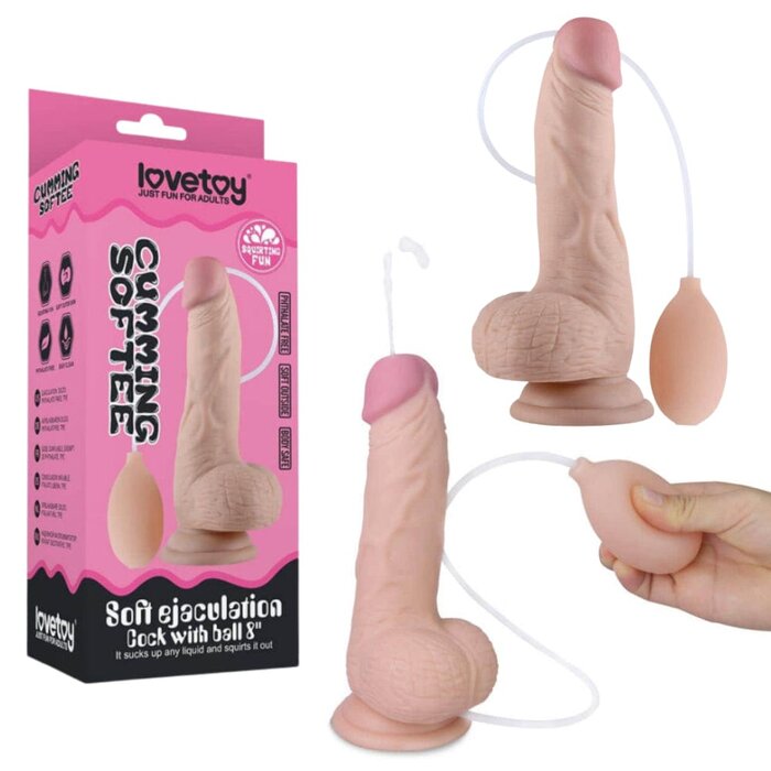 Lovetoy 8 Inch Realistic Ejaculating Squirting Dildo for Ultimate Pleasure