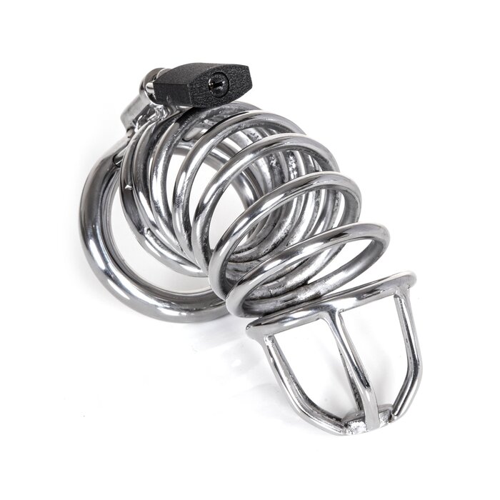 Steel Rings Curved Chastity Cage