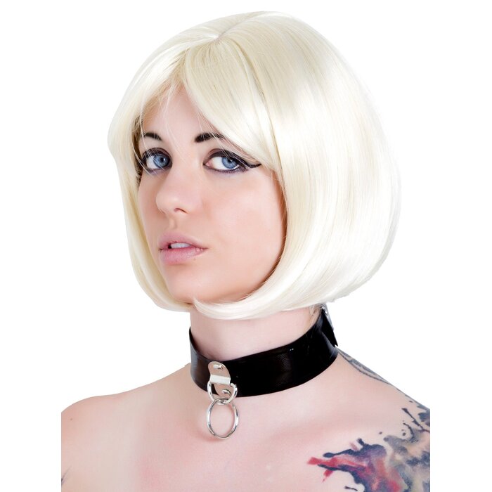 Latex Rubber Collar in Black