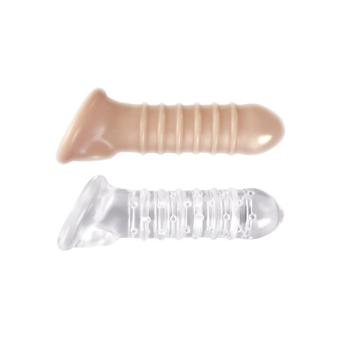 Renegade - Ribbed Penis Extension Sleeve - Clear