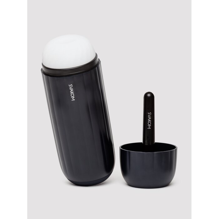 Svakom Sam Neo 2 Pro Interactive Heating Sucking and Vibrating Masturbator - Black