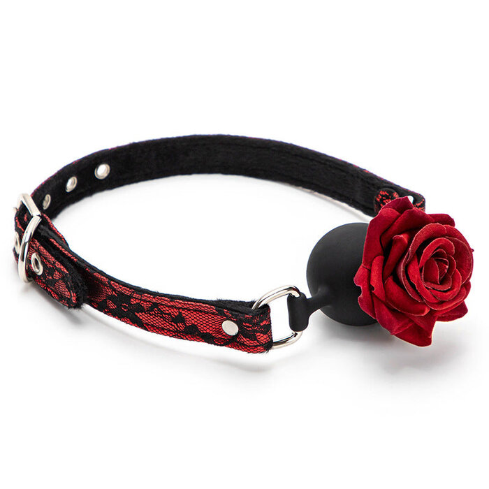 Rose Gag - Breathable silicone ball with buckle