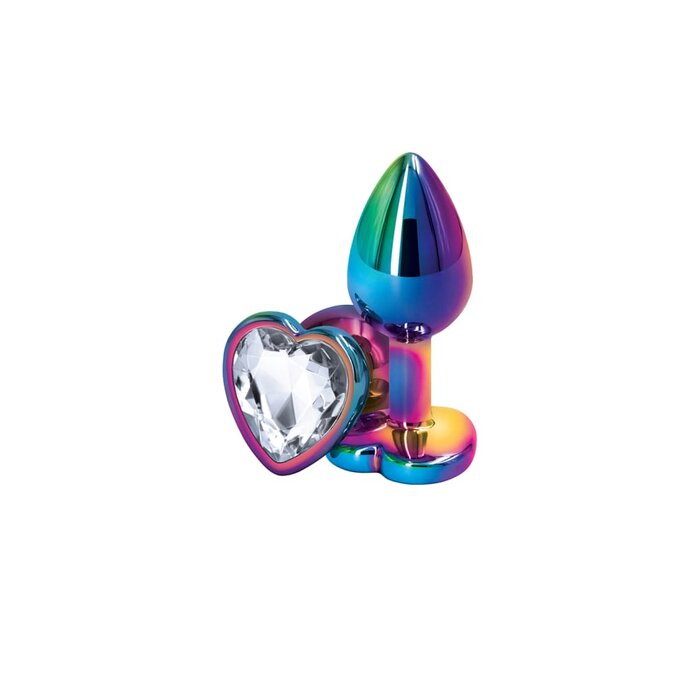 Rear Assets - Multicolor Heart - Small - Clear