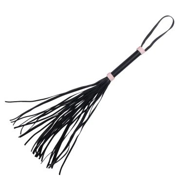 Good Girl Black & Pink Contrast Flogger Whip – 26 Inch