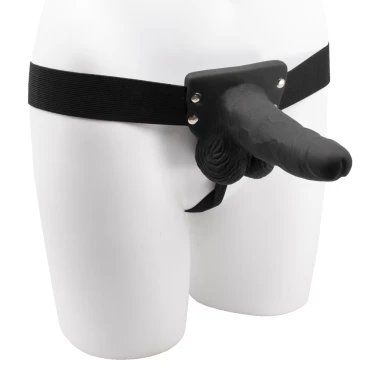Nailer Black Unisex Vibrating Strap-On - 6 Inch