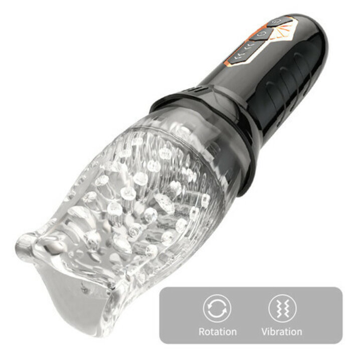 TORNADO - Rotating Vibrating Blowjob Masturbator Blow Job Toy