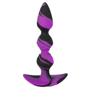 Marble Twister Anal Beaded Butt Plug - 6.5 Inch
