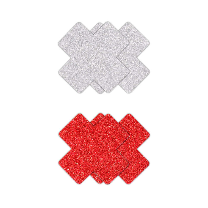Pretty Pasties - Glitter Cross - 2 Pairs