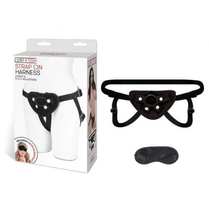 Lux Fetish Strap on Harness Black - Adjustable Straps