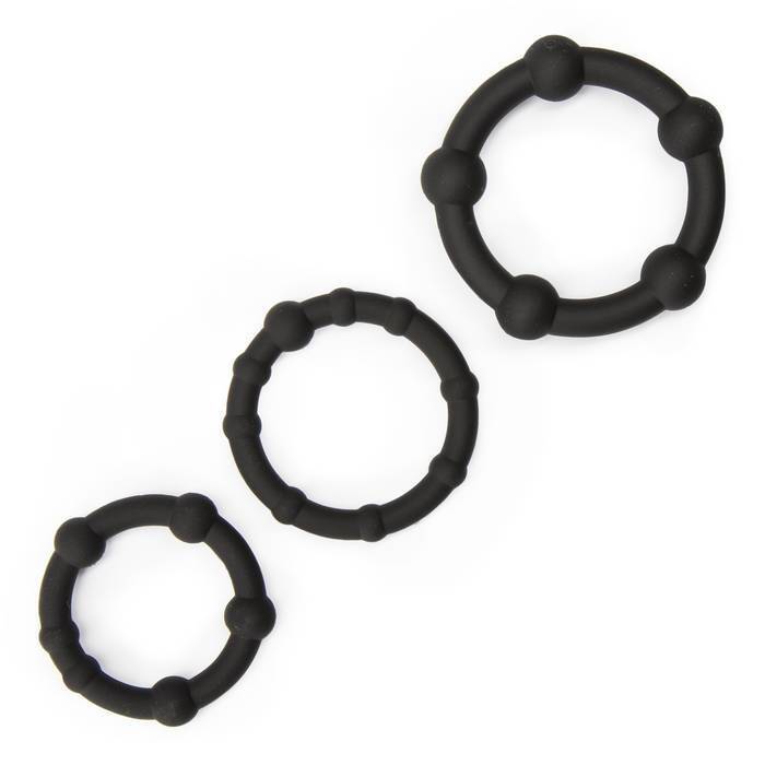 Lovehoney Get Hard Beaded Silicone Cock Ring Set (3 Pack)