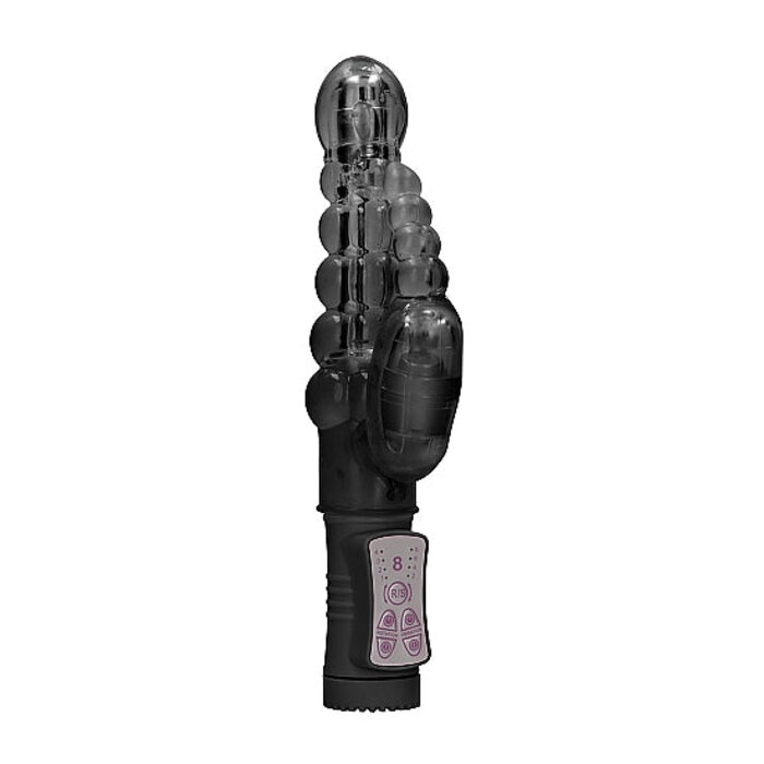 Rotating Beaded Bubbles Vibrator - Black