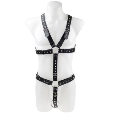 Bridled Mens Cock Ring Bondage Harness