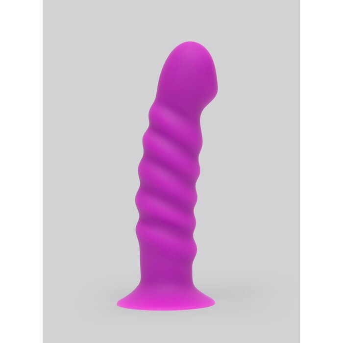 Lovehoney Sweet Swirl Silicone Dildo 7.5 Inch - Purple