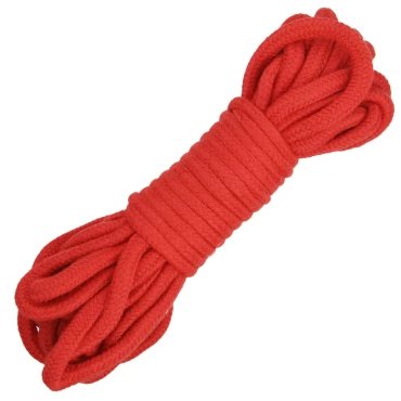 Blaze Red Ultra-Soft Braided Bondage Rope - 10m
