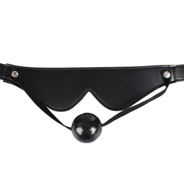 Shade & Hush Black Blindfold With Ball Gag